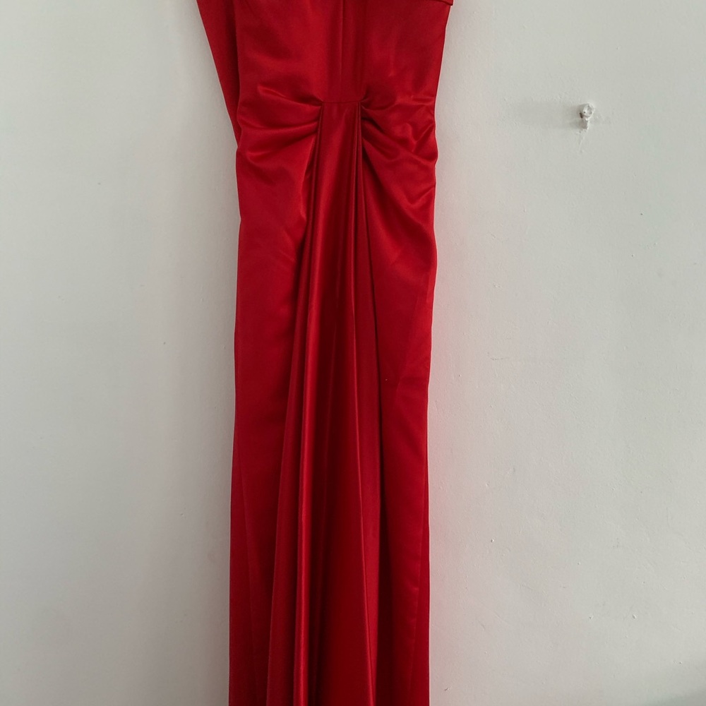 Red bridesmaid dress